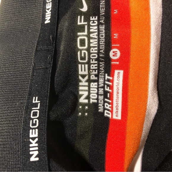Nike Golf Tour Performance Dri-fit polo shirt Men’s M Orange & Black Halloween - Picture 3 of 10